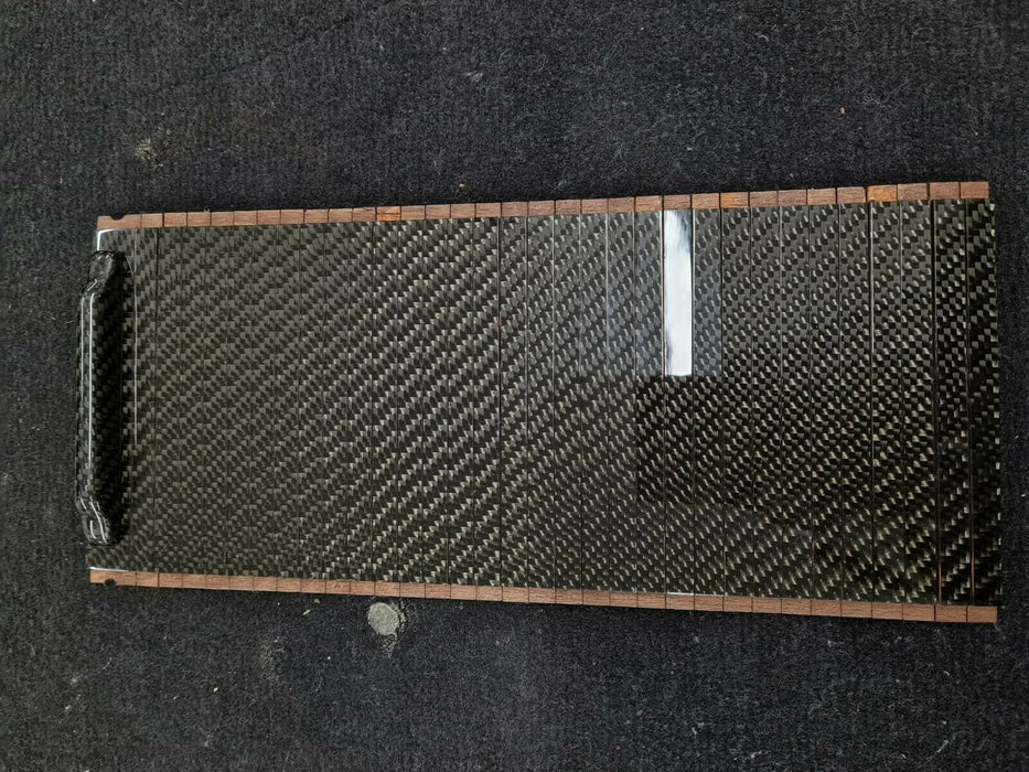 Mercedes Benz R129 SL Rollup Blind center console arm rest accordion Carbon99-01