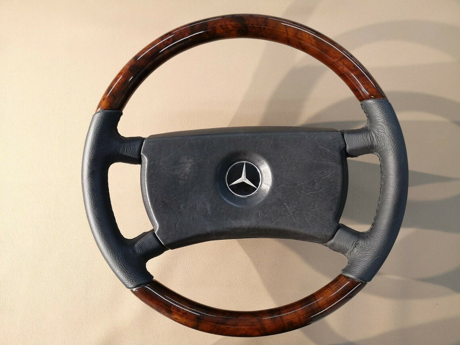 Mercedes r107 w123 w124 w201 wood steering wheel Walnut