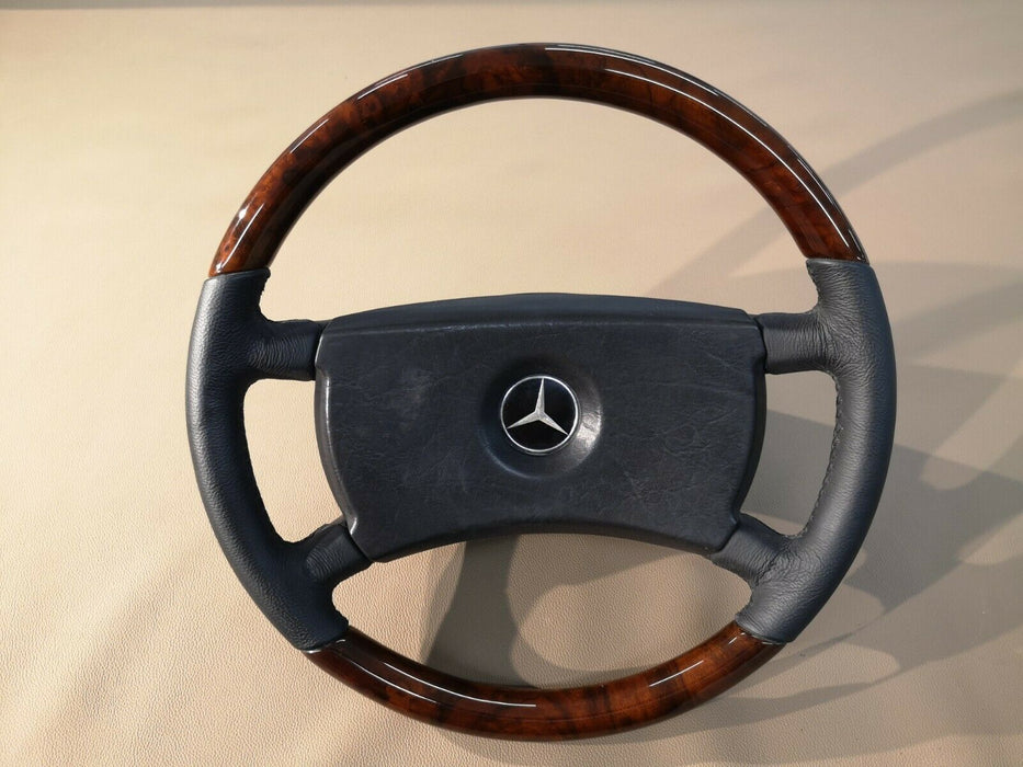Mercedes r107 w123 w124 w201 wood steering wheel Walnut