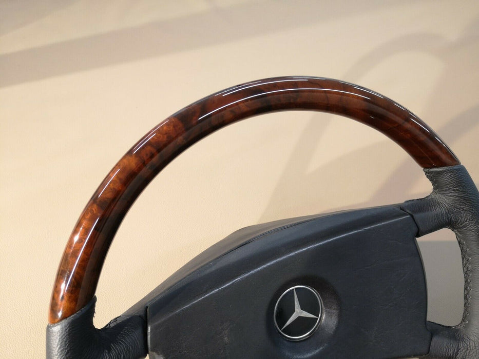 Mercedes r107 w123 w124 w201 wood steering wheel Walnut