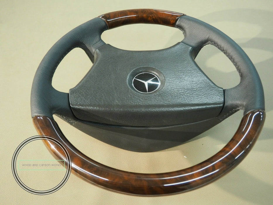 Mercedes R107 W201 W123 W124 W126 Steering Wheel Wood Burled Walnut