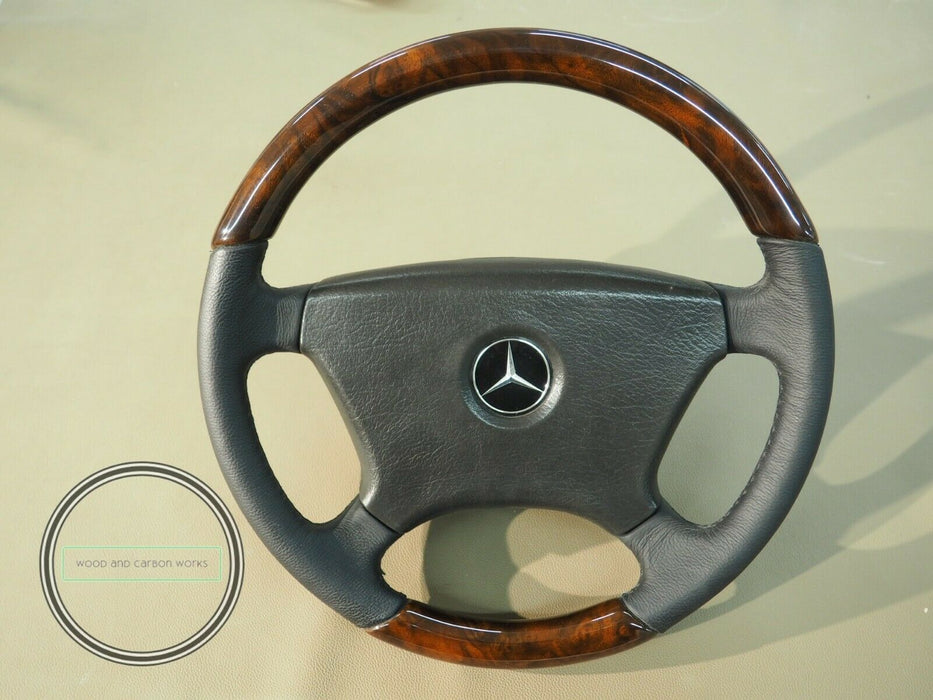 Mercedes R107 W201 W123 W124 W126 Steering Wheel Wood Burled Walnut