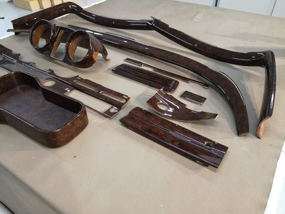 Mercedes W111 Coupe Wood Trim Set WITH GAUGE CASE Burlwood EARLY W112 W111