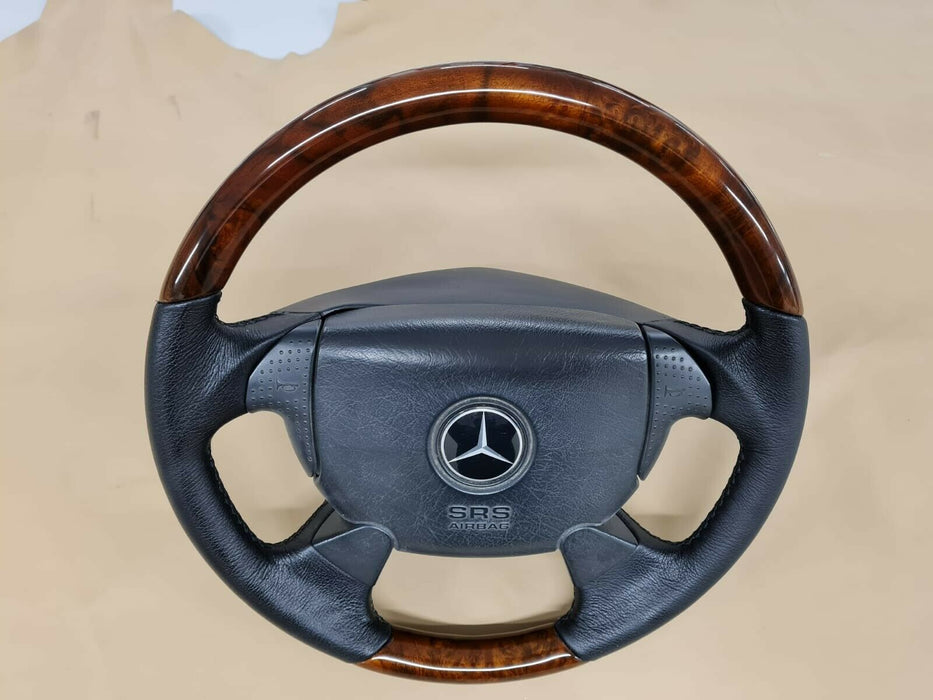 Mercedes W202 W208 W140 R129 R171 Wood steering wheel Walnut