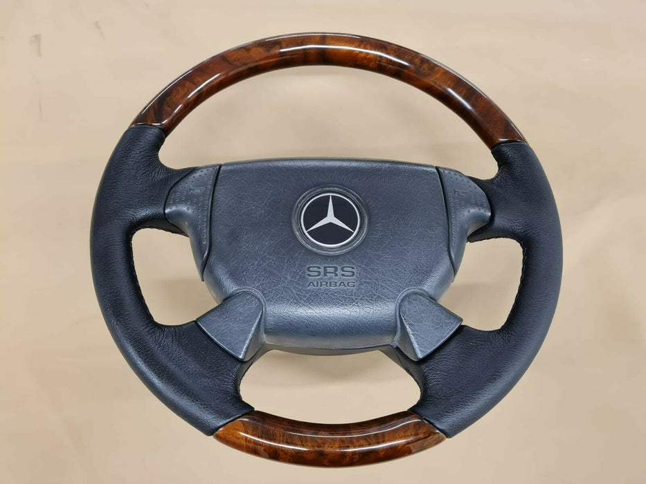 Mercedes W202 W208 W140 R129 R171 Wood steering wheel Walnut