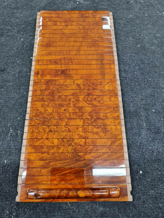 Mercedes Benz SL R129 Wood Blind center console accordion Walnut Light Burlwood