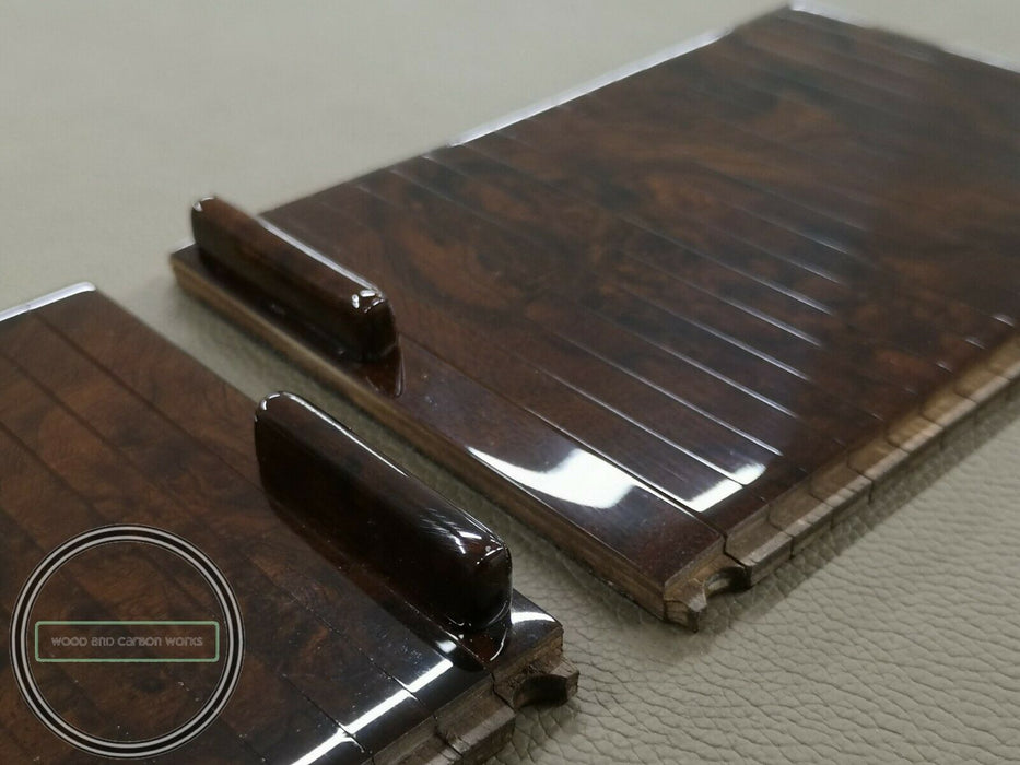 Mercedes Benz SL R129 armrest Blind center console accordion  Burlwood