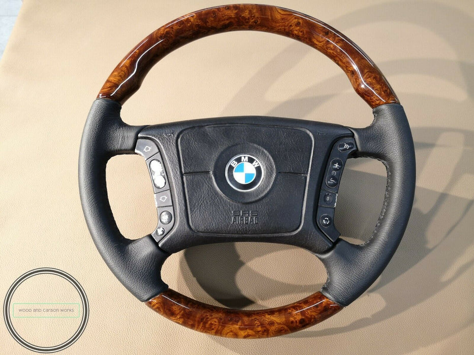 BMW E38 E39 E46 E53 wood steering wheel Wood BMW steering wheel