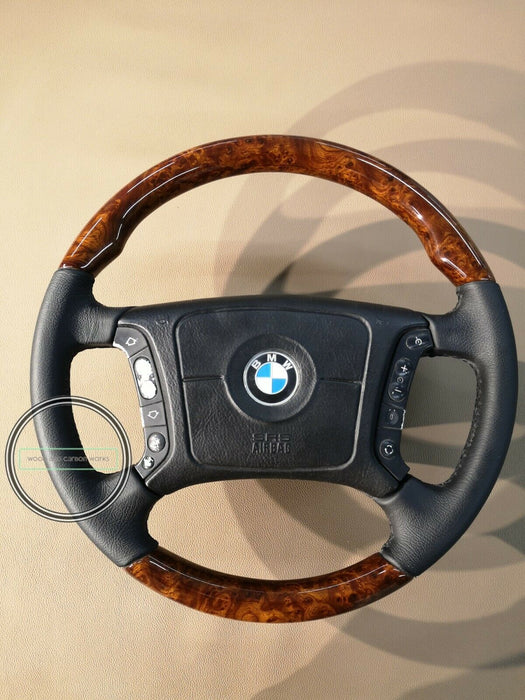 BMW E38 E39 E46 E53 wood steering wheel Wood BMW steering wheel