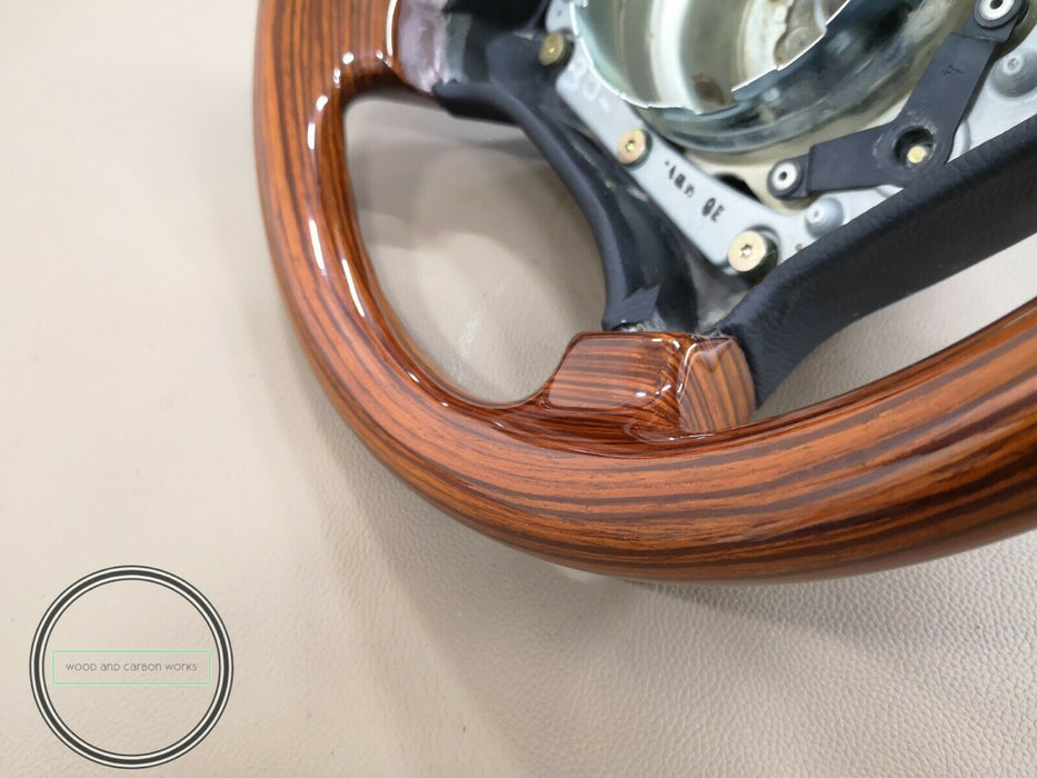 Mercedes Benz R129 w124 w140 w202 w208 w210 Wood Steering Wheel Full Zebrano