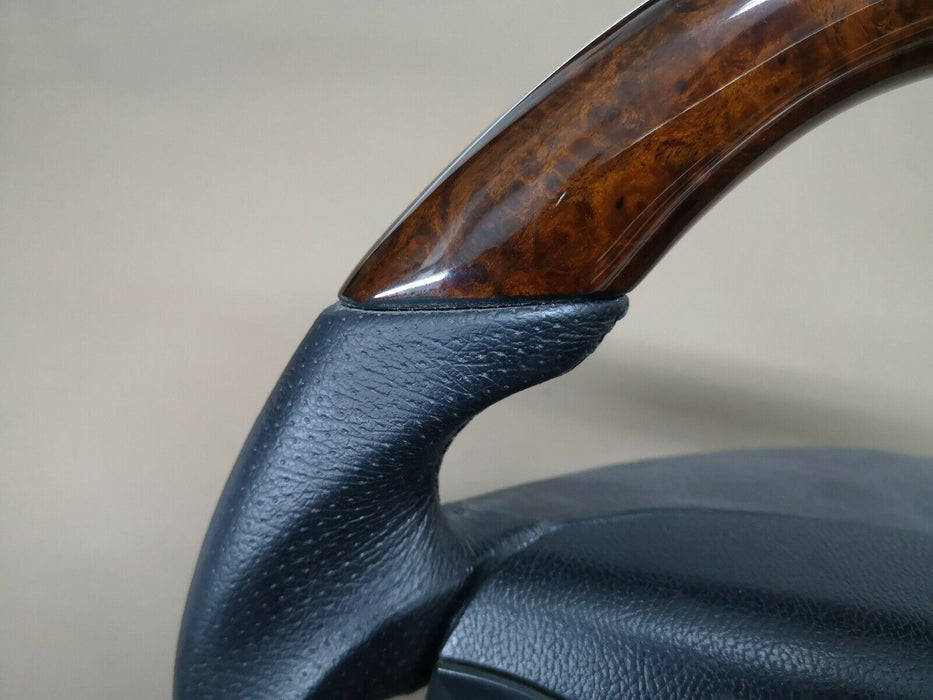 Mercedes W210 Amg Wood Steering Wheel Leather Custom design W208 Wood