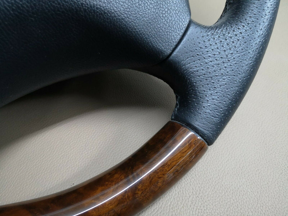 Mercedes W210 Amg Wood Steering Wheel Leather Custom design W208 Wood