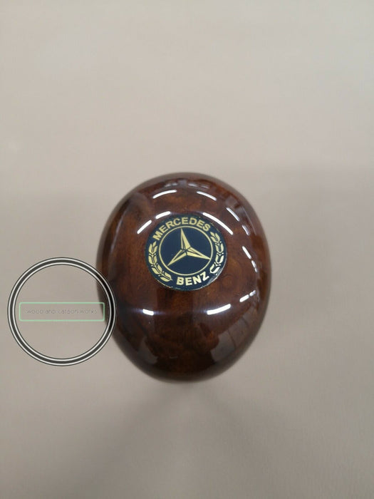 MERCEDES SHIFT KNOB FOR G CLASS W201 W123 W124 W115 W114 MANUEL WALNUT LOGO