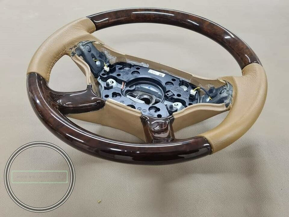 10-13 Mercedes W212 Wood STEERING WHEEL E350 E200 E250 Burlwood Beige with F1