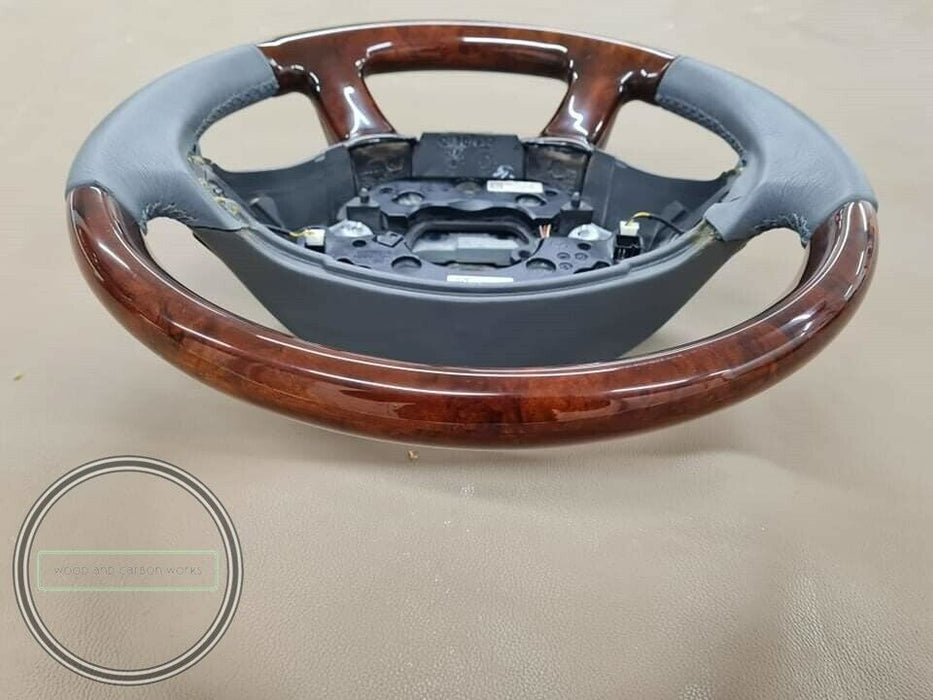 Mercedes W212 E350 E200 E250 Steering Wheel Burlwood GRAY LEATHER