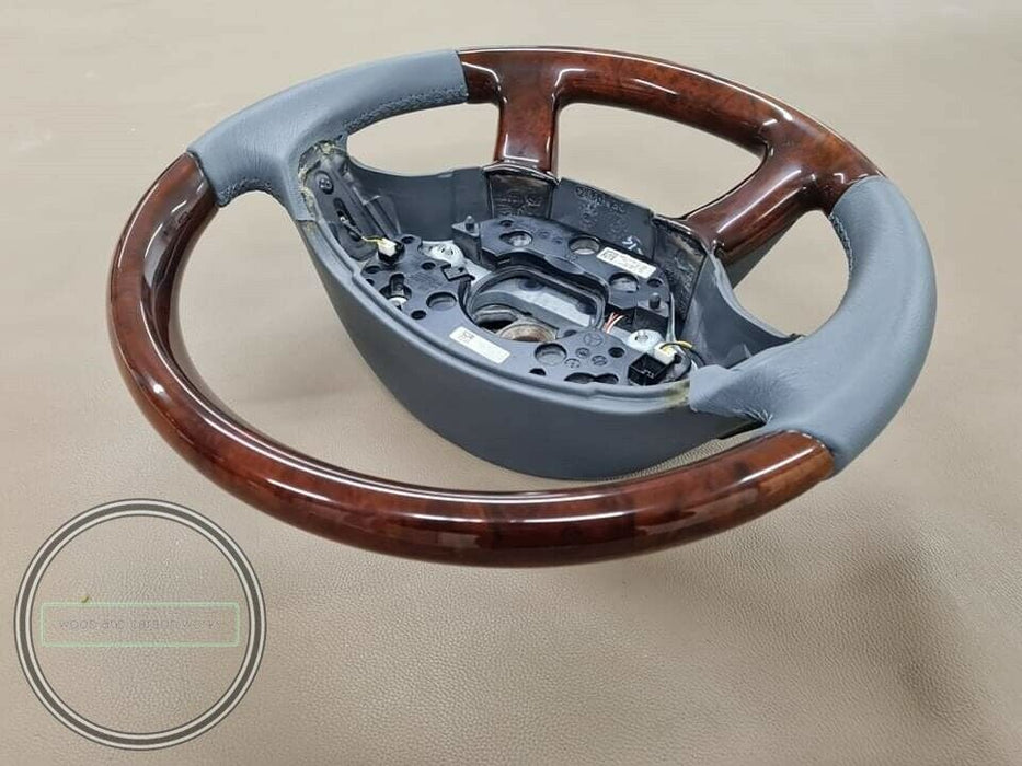 Mercedes W212 E350 E200 E250 Steering Wheel Burlwood GRAY LEATHER