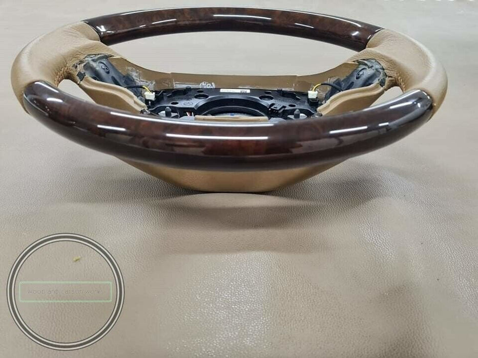 10-13 Mercedes W212 Wood STEERING WHEEL E350 E200 E250 Burlwood Beige with F1