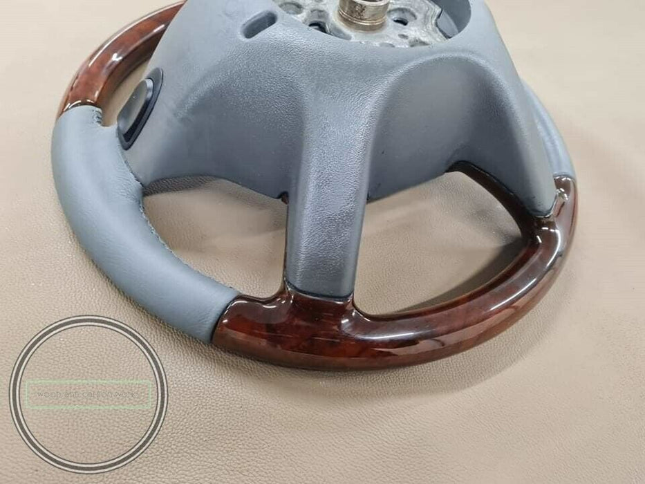 Mercedes W212 E350 E200 E250 Steering Wheel Burlwood GRAY LEATHER