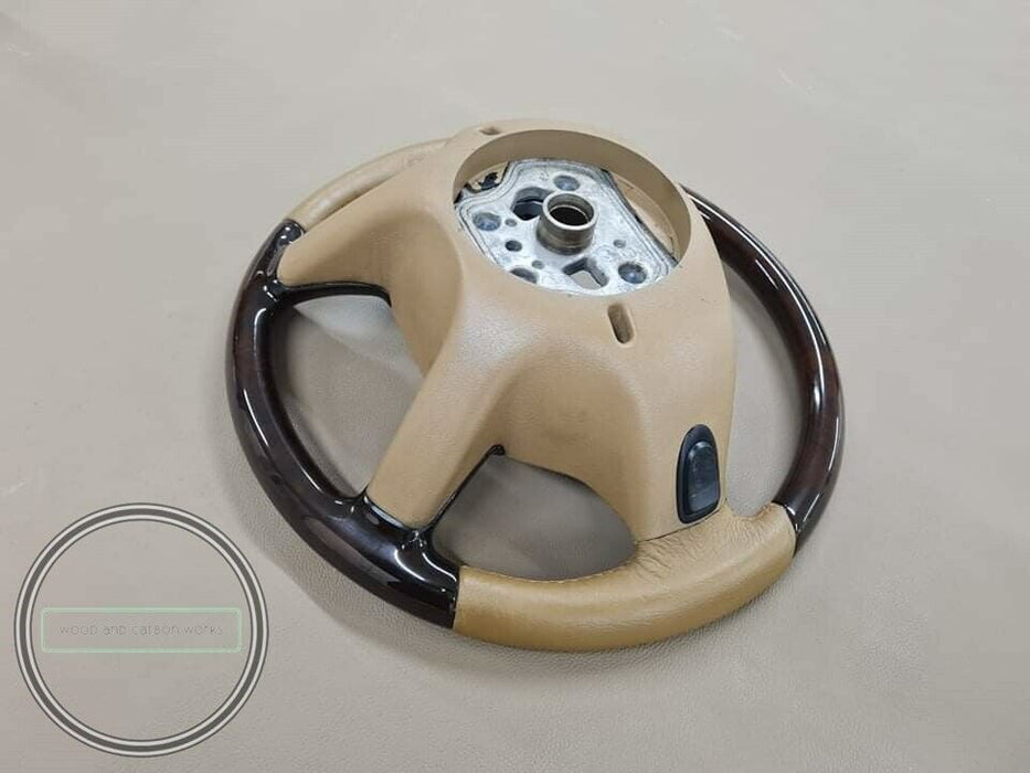 10-13 Mercedes W212 Wood STEERING WHEEL E350 E200 E250 Burlwood Beige with F1