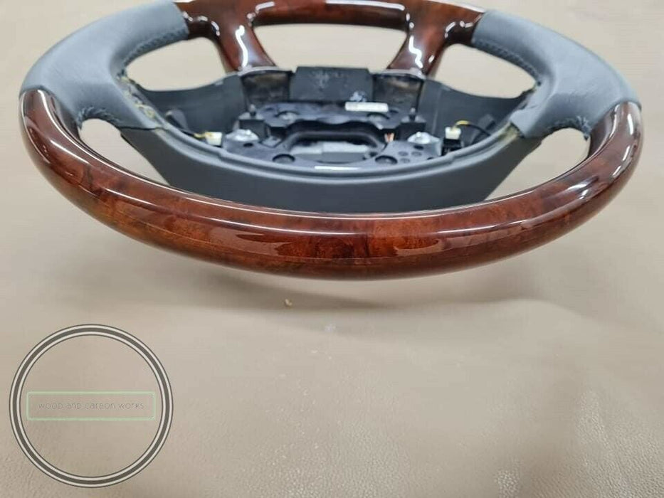 Mercedes W212 E350 E200 E250 Steering Wheel Burlwood GRAY LEATHER