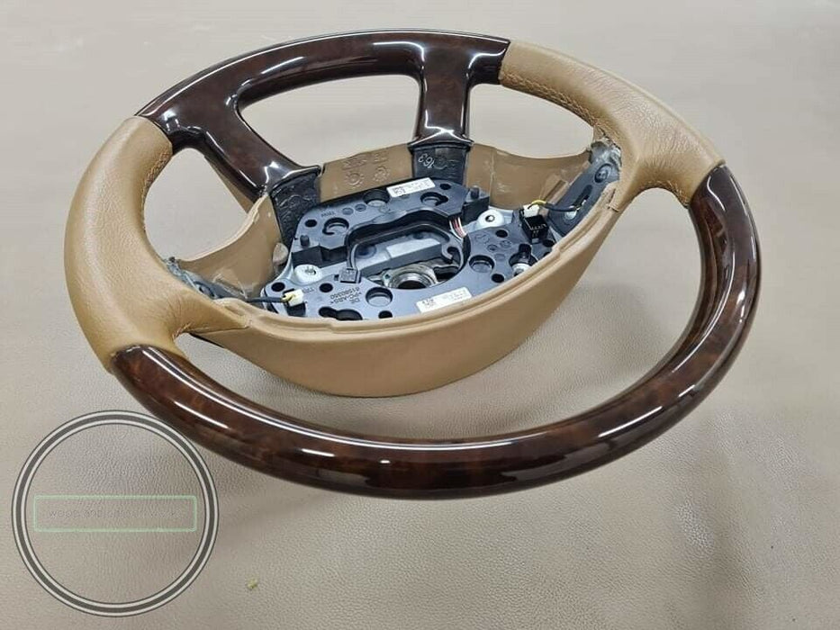 10-13 Mercedes W212 Wood STEERING WHEEL E350 E200 E250 Burlwood Beige with F1