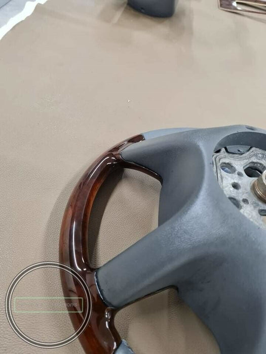 Mercedes W212 E350 E200 E250 Steering Wheel Burlwood GRAY LEATHER