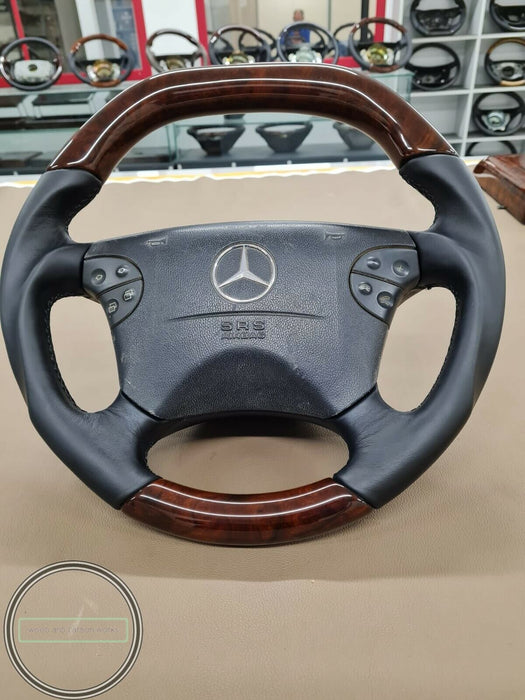 Mercedes AMG W210 Facelift Wood Steering Wheel for W208 BURLWOOD