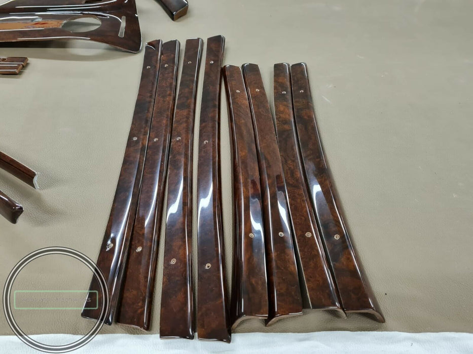 24 Pieces Mercedes W108 Wood Trim Set interior W109 Burled Walnut 300SEL 280SE
