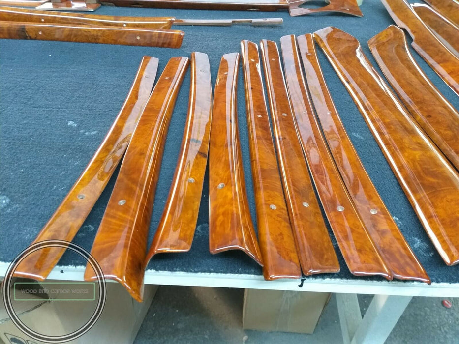 Mercedes Wood Trim Set for w108 interior W109 LIGHT BURLED 250S 300SEL 280SE