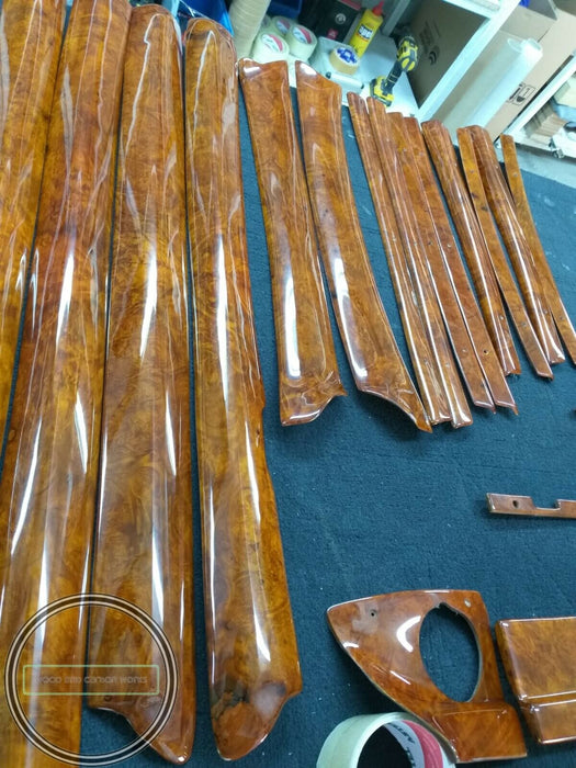 Mercedes Wood Trim Set for w108 interior W109 LIGHT BURLED 250S 300SEL 280SE