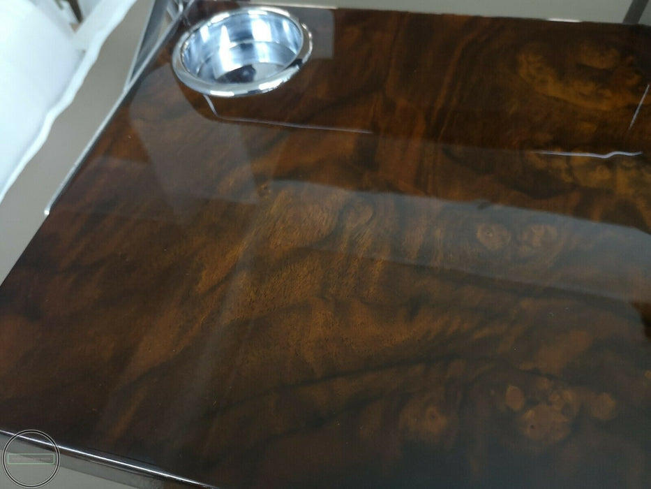 Mercedes Benz W140 Burled Walnut Wood Rear Table Walnut 2 Pieces S500 S320