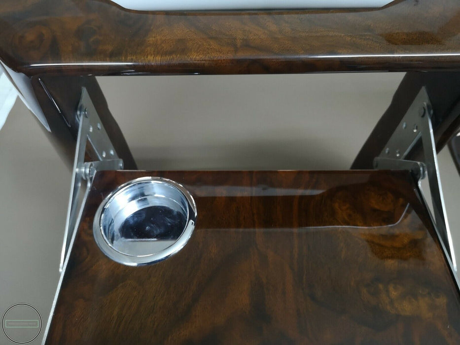 Mercedes Benz W140 Burled Walnut Wood Rear Table Walnut 2 Pieces S500 S320