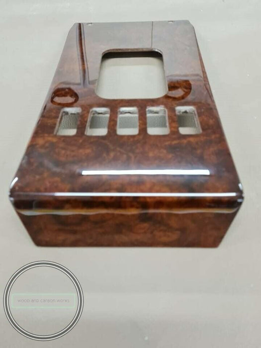 Mercedes R107 SL Shift Console Wood Trim Burlwood 5 buttons New Type