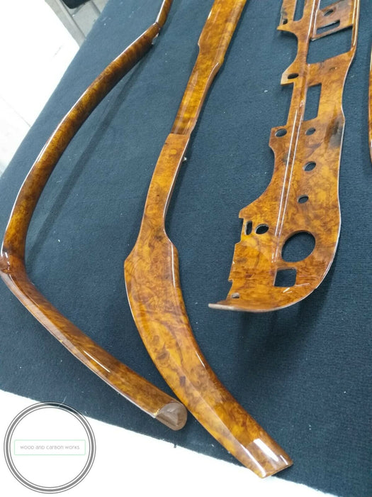 Mercedes W111 Wood Trim Set With Steering Wheel Light Walnut