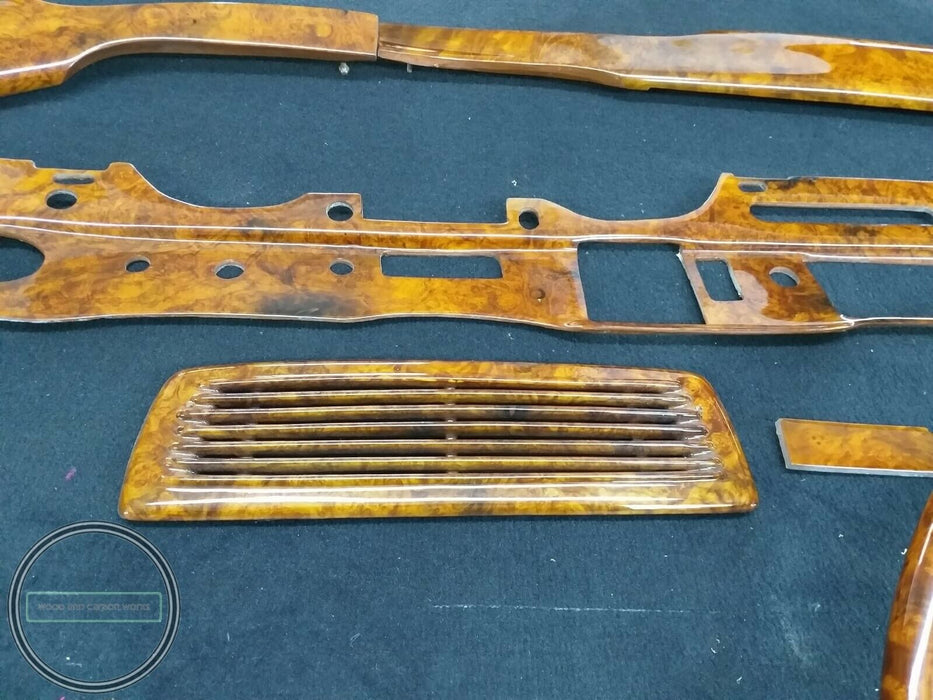 Mercedes W111 Wood Trim Set With Steering Wheel Light Walnut