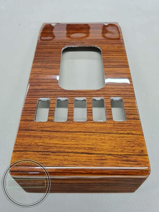 Mercedes R107 SL Shift Console Wood Trim Zebrano 5 buttons New Type