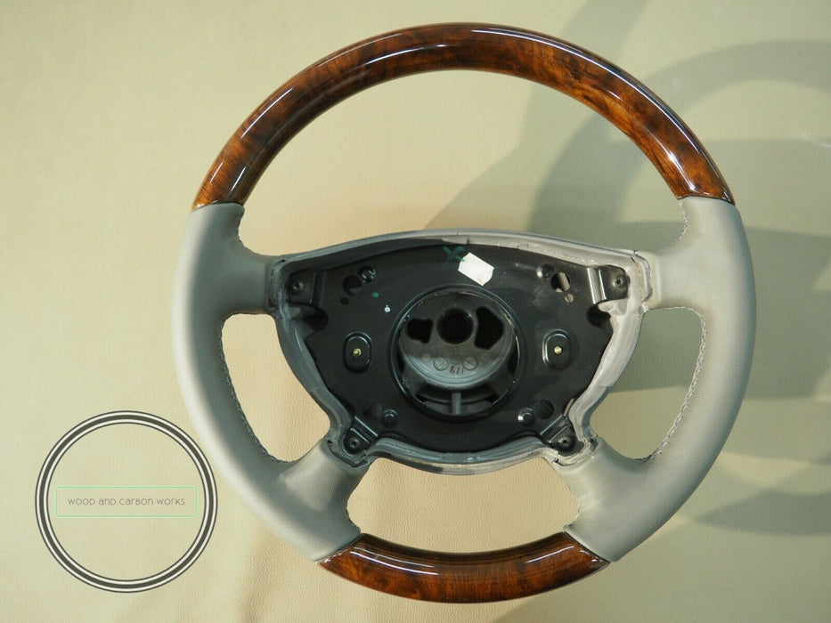 Mercedes Wood Steering Wheel for R230 W219 W209 w211 CLK for Facelift BURLWOOD