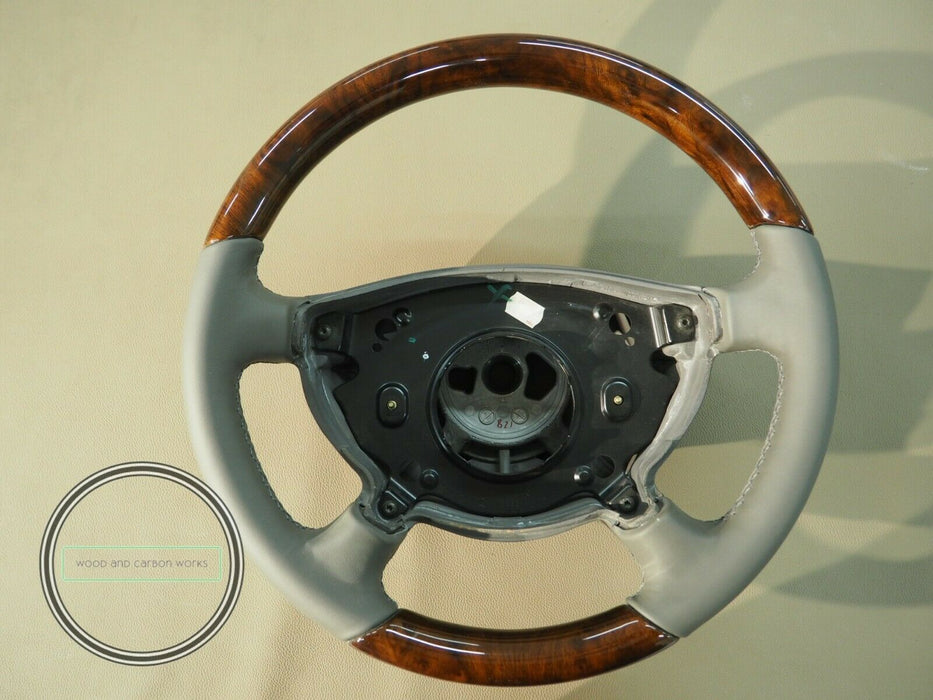 Mercedes Wood Steering Wheel for R230 W219 W209 w211 CLK for Facelift BURLWOOD