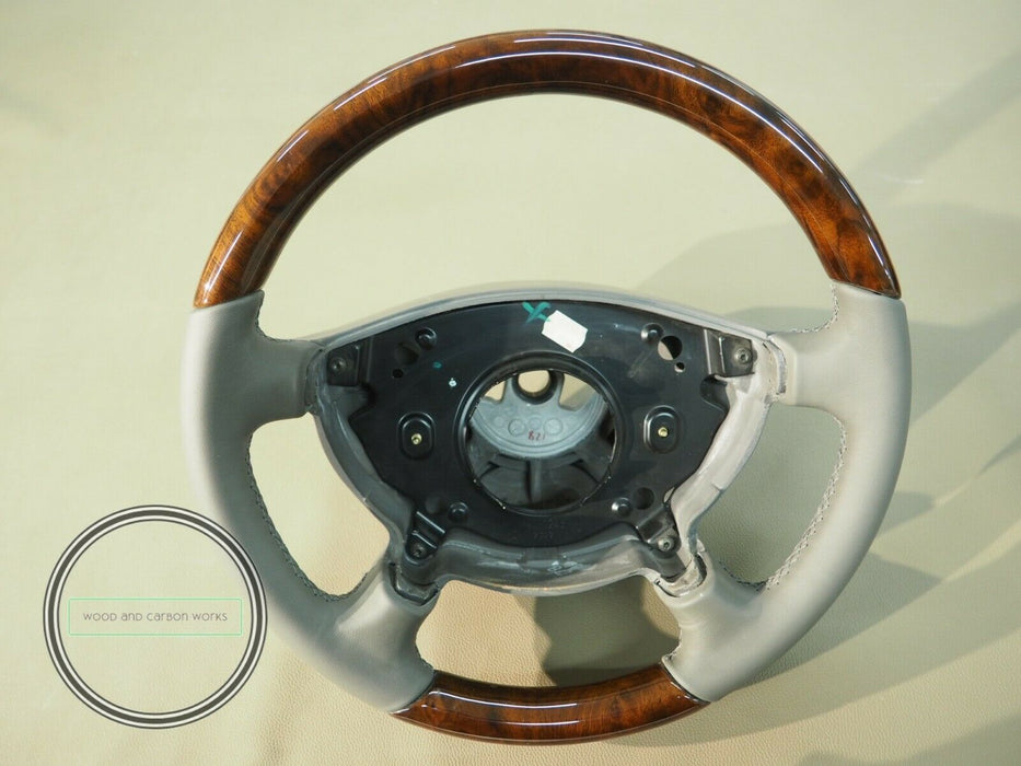 Mercedes Wood Steering Wheel for R230 W219 W209 w211 CLK for Facelift BURLWOOD