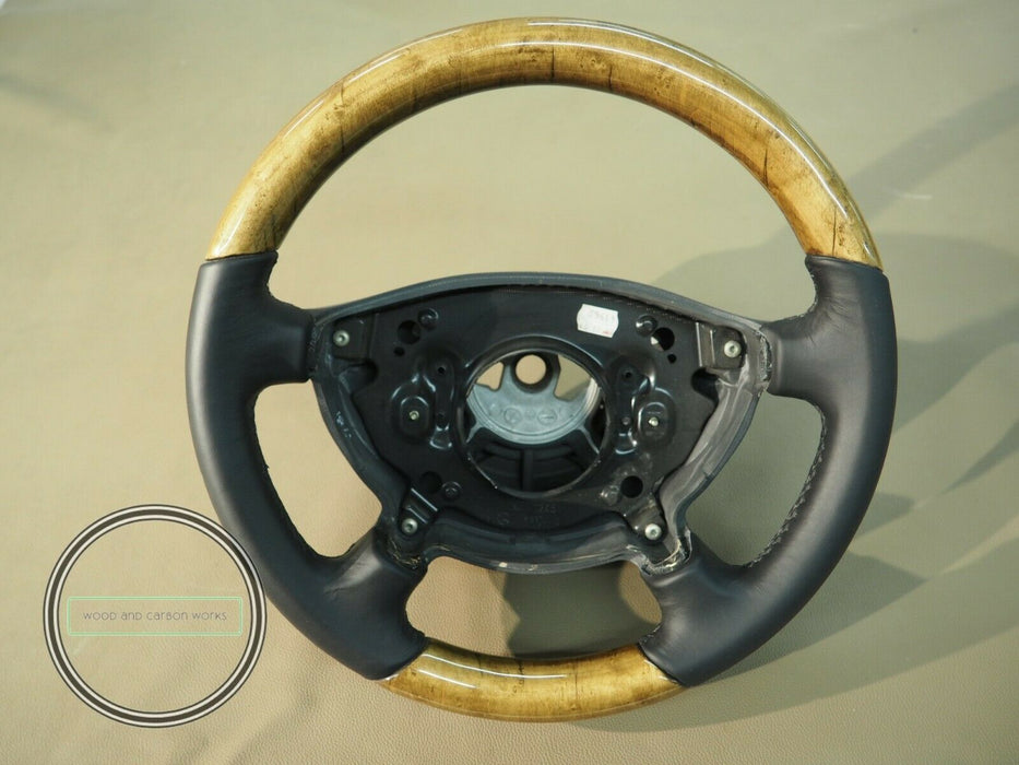 Mercedes Wood Steering Wheel for R230 W219 W209 w211 CLK for Facelift CHESTWOOD