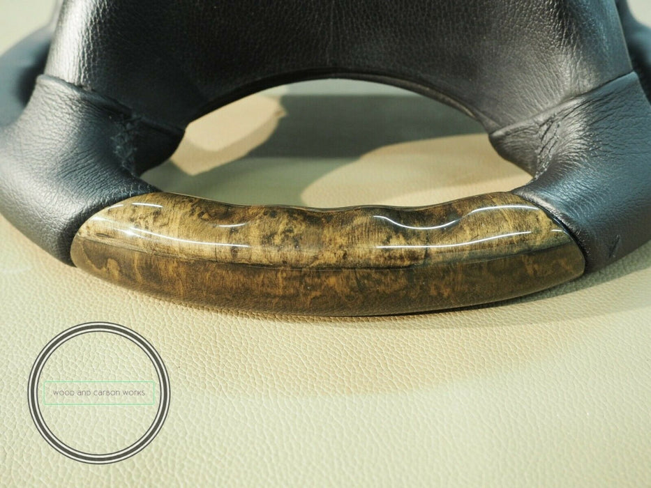 Mercedes AMG WOOD STEERING WHEEL W210 W208 BIRDEYES  BLACK LEATHER
