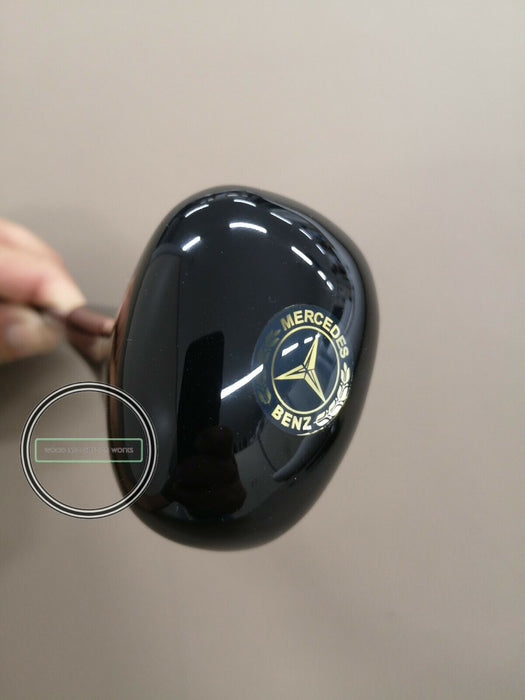 MERCEDES GEAR SHIFT KNOB FOR W123 AUTOMATIC Piano black WITH LOGO