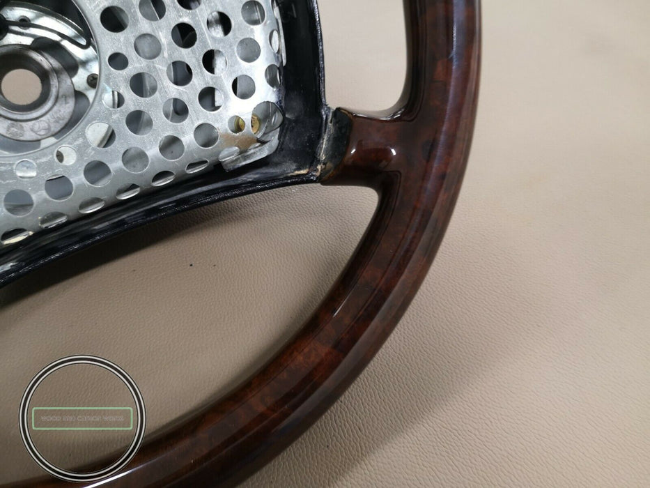 Mercedes Steering Wheel FULL WOOD Burled Walnut FOR R107 W201 W124 W126