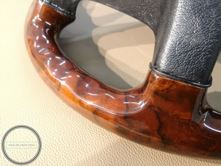 Mercedes Steering Wheel R129 W124 W140 W210 FULL WOOD BURLED