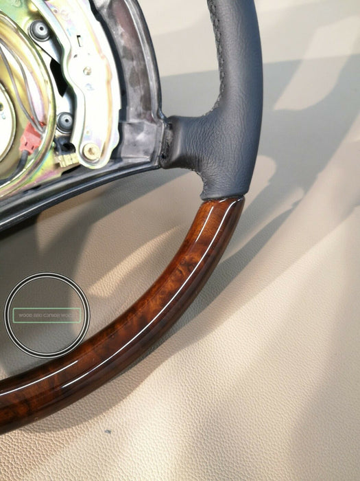 Mercedes R107 W126 C126 Wood steering wheel Burled Walnut