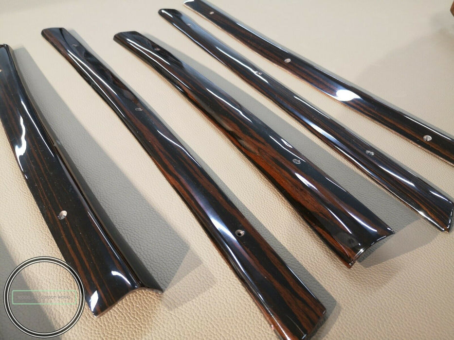 Mercedes W108 Ebony Wood Window Trim Set 10 Pieces as set fot LONG BASE