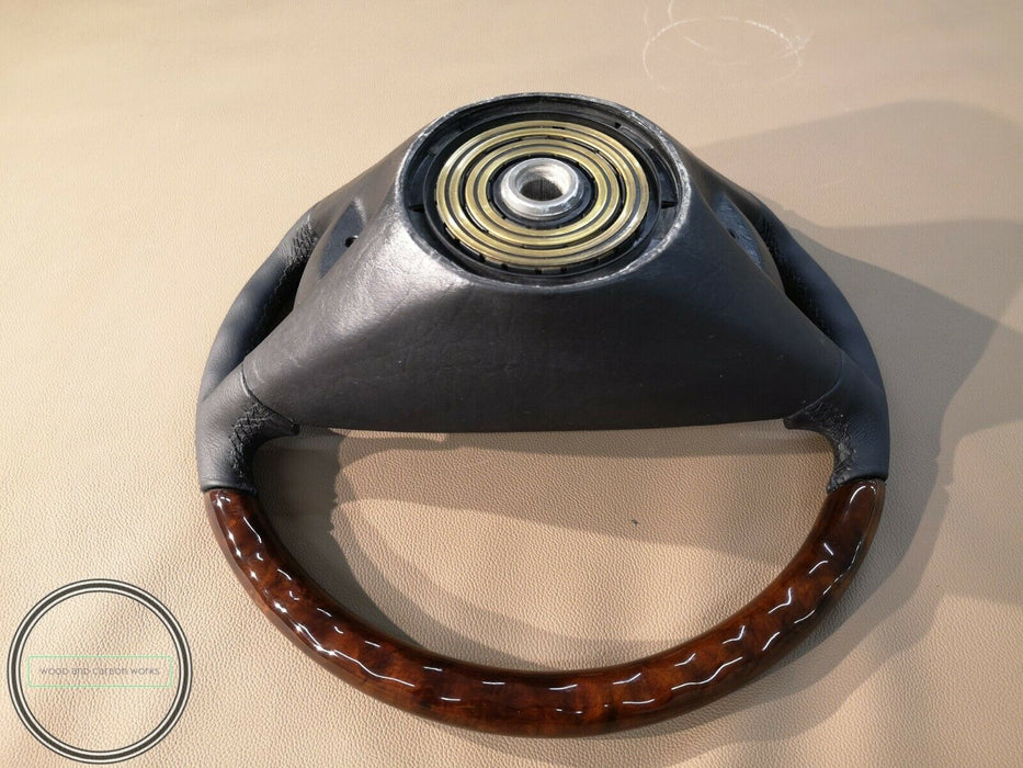 Mercedes R107 W126 C126 Wood steering wheel Burled Walnut