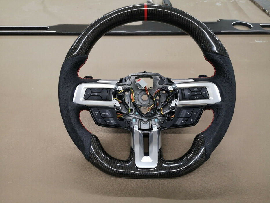 Ford Mustang Steering Wheel REAL Carbon covered New