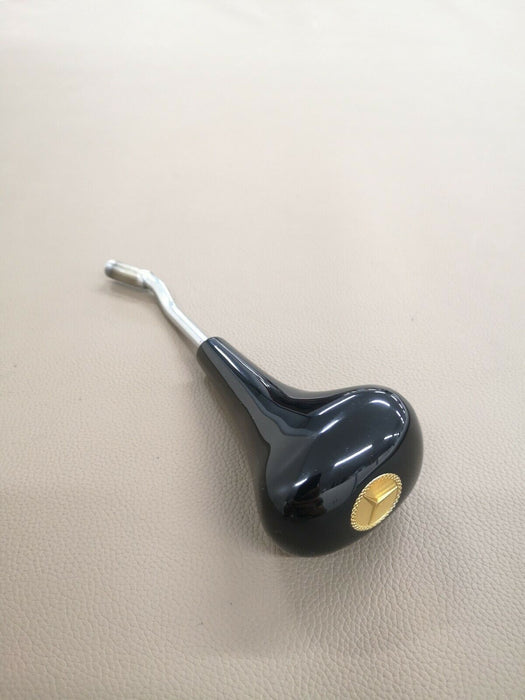 MERCEDES GEAR SHIFT KNOB FOR R107 AUTOMATIC Piano black with gold badge