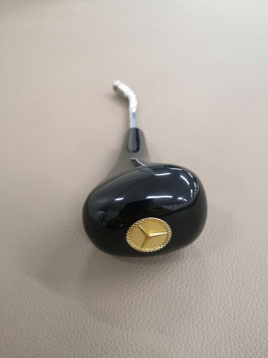 MERCEDES GEAR SHIFT KNOB FOR R107 AUTOMATIC Piano black with gold badge